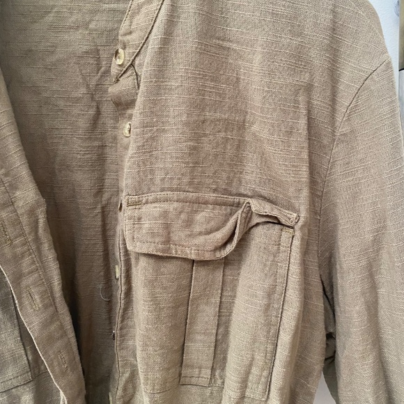 Billabong 100% Cotton Summer Safari Long Sleeves Army Green Romper Size M - Picture 6 of 7